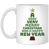 Christmas Tree, Wish For Christmas, Merry Christmas, Trendy Christmas White Mug