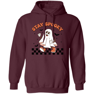 Stay Spooky, Happy Halloween, Cute Boo, Groovy Boo, Trendy Halloween Pullover Hoodie