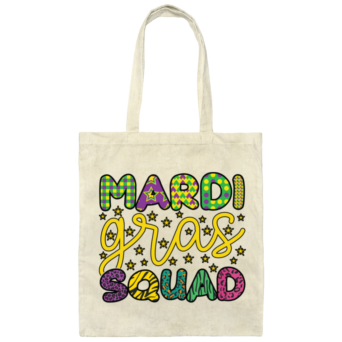 Mardi Gras Squad, Three Kings Day, Mardi Gras Festival Canvas Tote Bag