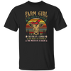 Farm Girl, Cute Cow Retro Gift, The Soul Of A Witch, Vintage Cow Unisex T-Shirt