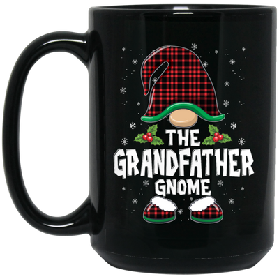 The Grandfather Gnome Present For Family, Xmas Cute Gnome Lover Black Mug