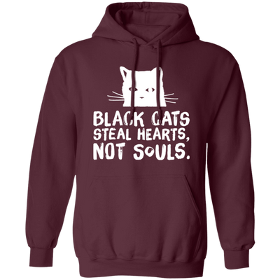 Black Cats Steal Hearts, Not Souls, Love Cute Cat, Best Cat Gift Pullover Hoodie