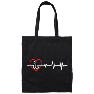 Bowling Lover, Best Bowling, Bowling Heartbeat, Love Play Bowling Together Canvas Tote Bag
