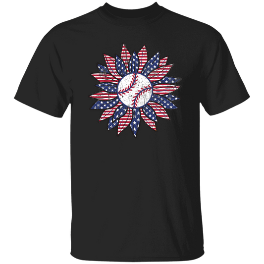 American Baseball, Sunflower Baseball, Leopard Sunflower-2 Unisex T-Shirt