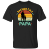 Retro Papa, Father's Day Gift, Daddy And Daughter Silhouette Unisex T-Shirt