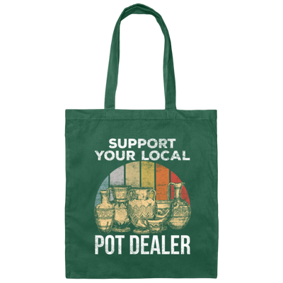 Funny Pottery Joke for Clay Potter, Vintage Pottery Gift Canvas Tote Bag
