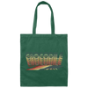 Colorful Crocodile, Repitles Lover Birthday Gift, Retro Crocodile Canvas Tote Bag