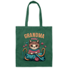 Knitting Grandma, Grandmeow, Love Cat, Love Knit, Gift For Grandma Canvas Tote Bag