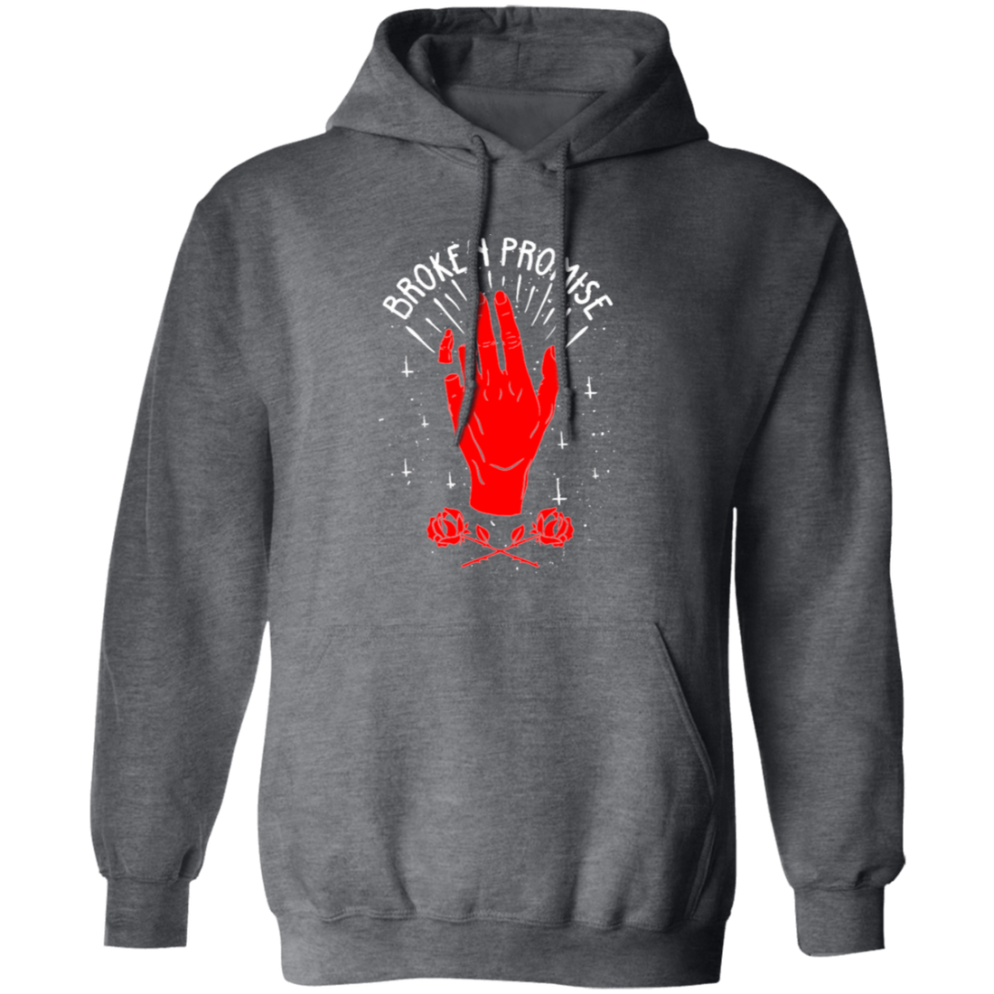 Broken Promise, Do Not Promise Me, Lier, Be Reliable Person, Red Hand Pullover Hoodie