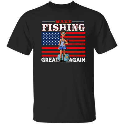 Make Fishing Great Again, American Flag, Love To Fishing, Best Fishing Unisex T-Shirt
