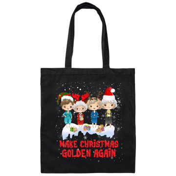 Make Christmas Golden Again With Your Family, My Woman In Family, Merry Christmas Canvas Tote Bag