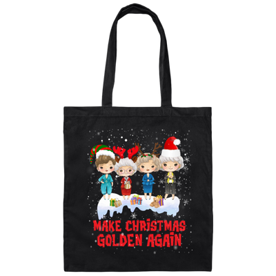 Make Christmas Golden Again With Your Family, My Woman In Family, Merry Christmas Canvas Tote Bag