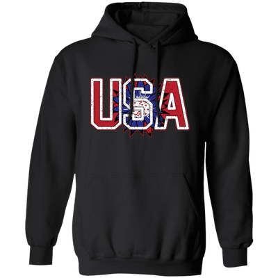 USA Flag, American Sunflower, Retro American Flower Pullover Hoodie