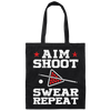 Aim Shoot Swear Repeat, Billiard Lover, Love Billiard Canvas Tote Bag