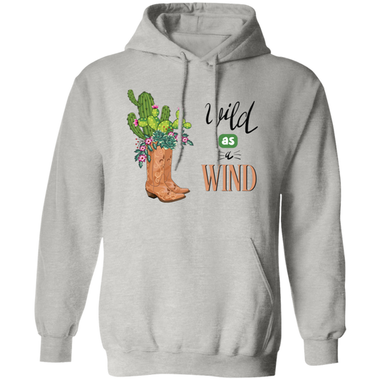 Wild As A Wind, Cowboy Template, Cactus Cowboy Pullover Hoodie