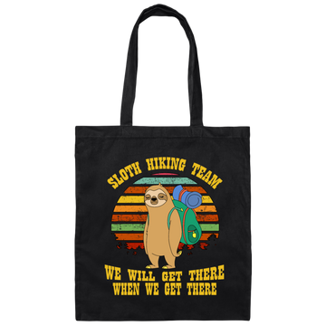 Sloth Hiking Team For Sloth Lover Hiking Canvas Tote Bag