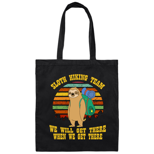 Sloth Hiking Team For Sloth Lover Hiking Canvas Tote Bag