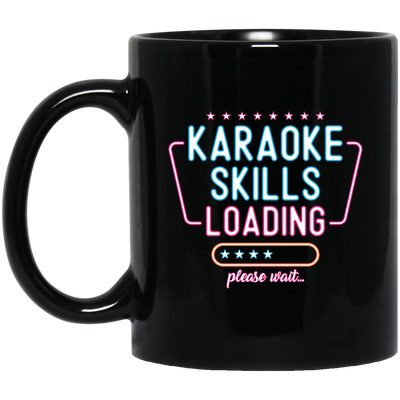 Retro Karaoke Lover Gift, Karaoke Skills Loading, Please Wait Black Mug