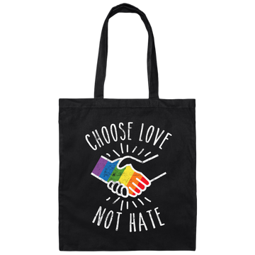 Choose Love Not Hate, Pride's Day Gifts, Lgbt Peace Canvas Tote Bag