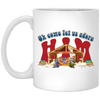 Oh Come Let Us Adore Him, Christ Family, Christian Gift White Mug