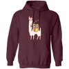 Sloth Laying On Llama, Sloth Sleeping, Cute Llama Pullover Hoodie