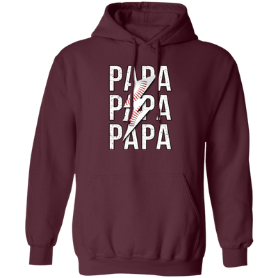 Papa Gift, Baseball Lover Gift, Love Baseball Gift, Papa Baseball Gift Pullover Hoodie