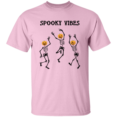 Spooky Vibes, Dancing Skeleton, Happy Halloween Unisex T-Shirt