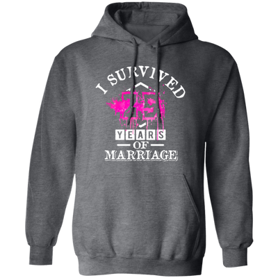 I Survival 25 Years Of Marriage, 25th Anniversary, Love My Wife, Husband Pullover Hoodie