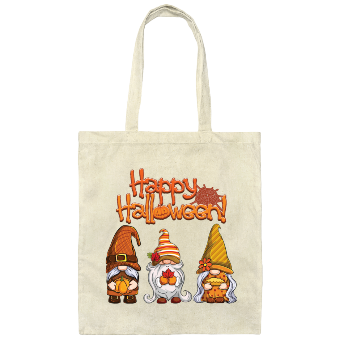 Happy Halloween, Gnome Halloween, Halloween Party Canvas Tote Bag