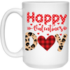 Happy Valentine's Day, Leopard Valentine, Cute Heart White Mug