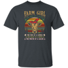 Farm Girl, Cute Cow Retro Gift, The Soul Of A Witch, Vintage Cow Unisex T-Shirt