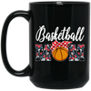 Basketball Gift, Love Basketball, Gift For Mom, Mother Lover Gift Black Mug