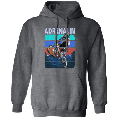 Mountain Bike Gift, Downhill Extrem Sport, Adrenalin Love Gift, Retro Pullover Hoodie