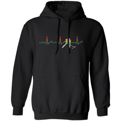 Ice Hockey Heartbeat, Ice Hockey Gift, Love Ice Hockey, Hockey Sport Lover Pullover Hoodie