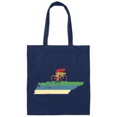 Retro Tennessee Biker Love Mountain Biking Canvas Tote Bag