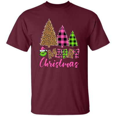 Leopard Christmas, Plaid Christmas, Trendy Grinch, Merry Christmas, Trendy Christmas Unisex T-Shirt