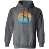 Surfing Distressed Beach, Vintage Surfer, Retro Surf Pullover Hoodie