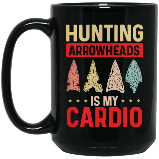 Arrowhead Lover Gift, Arrowhead Hunting, Tennessee Artifacts Black Mug
