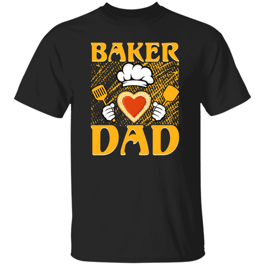 Baker Dad, Chef Dad, Father's Day, Cook With Heart Unisex T-Shirt