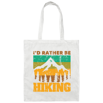 I Would Rather be Hiking, Hiking Mountain Gift Canvas Tote Bag