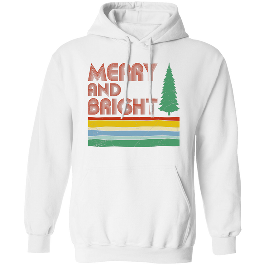 Merry And Bright, Retro Christmas, Love Christmas, Merry Christmas, Trendy Christmas Pullover Hoodie