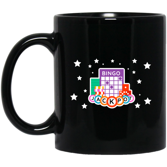 Jackpot Prize, Bingo Jackpot, Bingo Game, Lucky Gift Black Mug