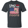 I Don't Eat Anything That Poops, American Flag, Funny Vegan Unisex T-Shirt