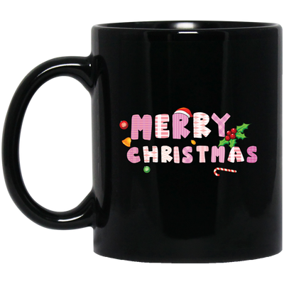 Merry Christmas, Pinky Christmas, Pink Lover, Christmas Lover, Merry Christmas, Trendy Christmas Black Mug