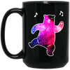 Happy Bear, Galaxy Bear, Love Galaxy Style, Love Bear, Funny Blink Bear Black Mug