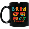 Retro Summer, Bruh We Out Teachers, Sunglasses Vintage Black Mug