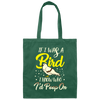 Birds Bird Lover I know Who I'd Poop On Bird Gift Canvas Tote Bag