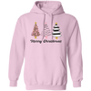 Black And Pink Christmas, Leopard Xmas Tree, Pink Xmas Tree, Merry Christmas, Trendy Christmas Pullover Hoodie