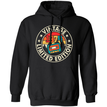 Vintage 1974, Limited Edition, Retro 1974, Cassette Lover Pullover Hoodie