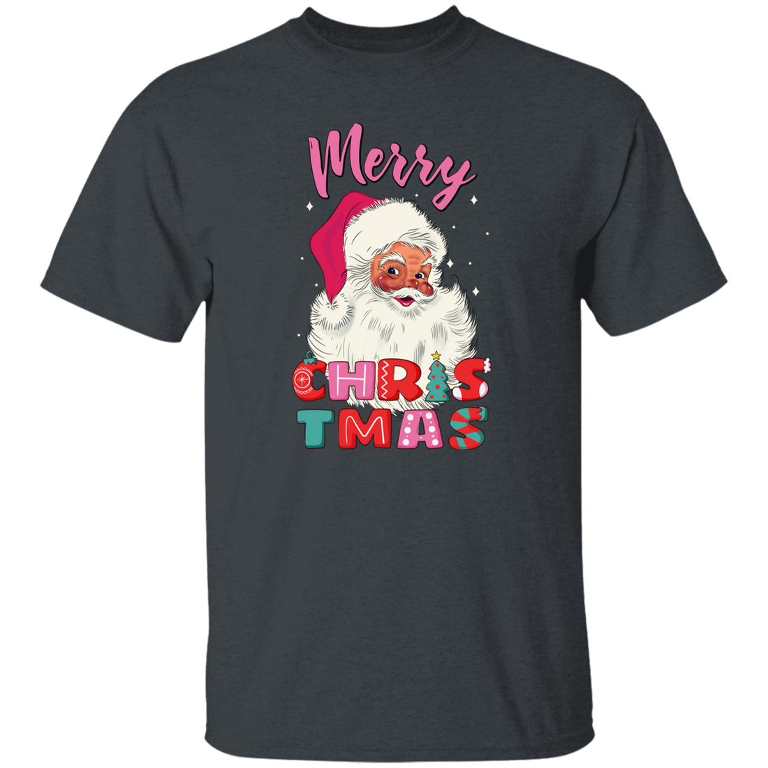 Cute Santa, Pinky Santa, Glance Santa Claus, Santa Face, Merry Christmas, Trendy Christmas Unisex T-Shirt